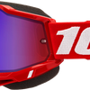 Accuri 2 Snowmobile Goggle Neon Red Mirror Red/Blue Lens