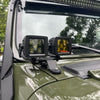 Go Rhino 18-20 Jeep Wrangler JL/JLU/Gladiator JT Light Mount - Two 3in Cubes