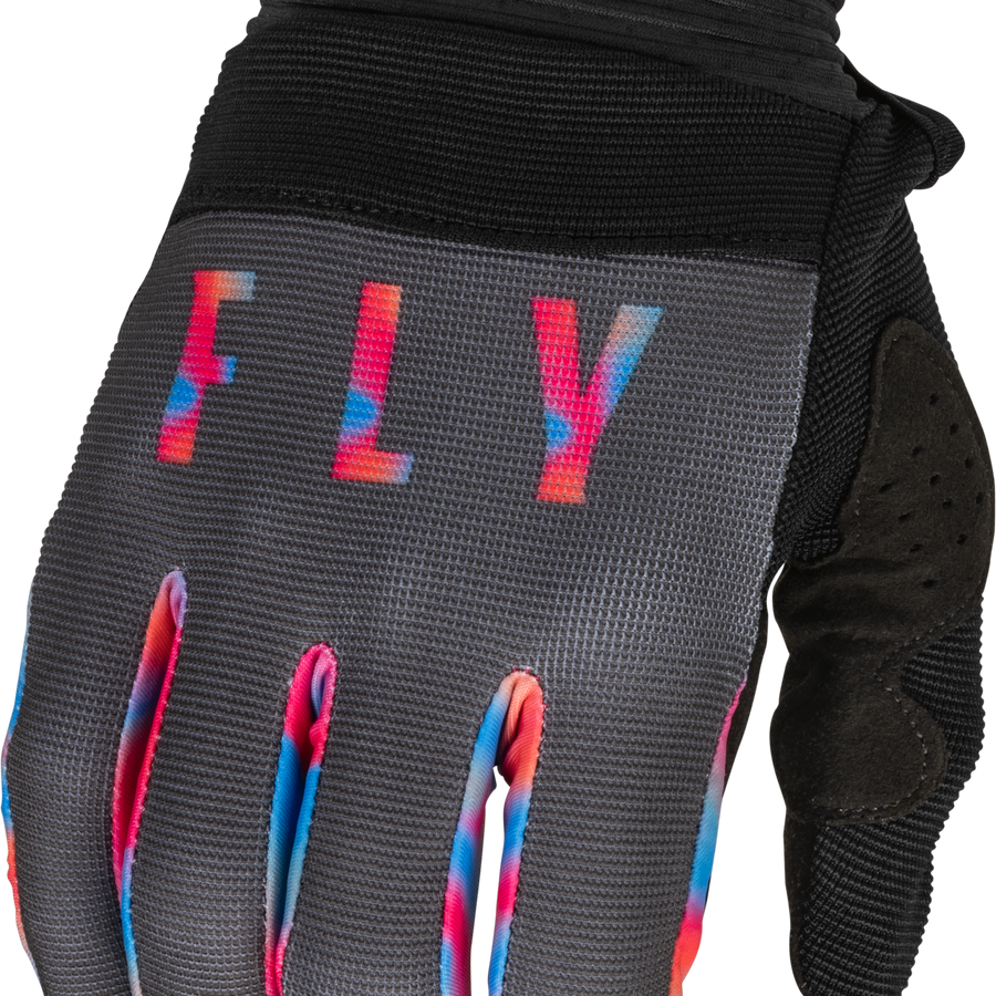 YOUTH F-16 GLOVES GREY/PINK/BLUE YS
