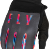 YOUTH F-16 GLOVES GREY/PINK/BLUE YL