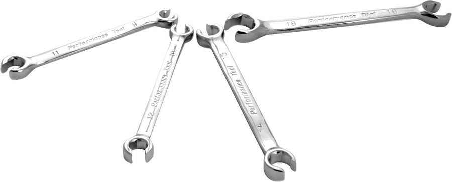 4 PC MET FLARE NUT WRENCH SET