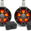 2-PACK BLACK 8' SPEAKERS TWO AMPLIFIED + TWO BATTERIES