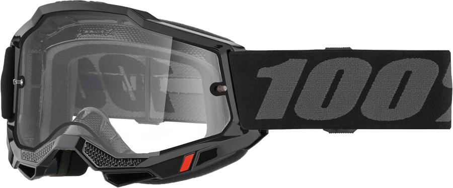 Accuri 2 Enduro Moto Goggle Black Clear Lens