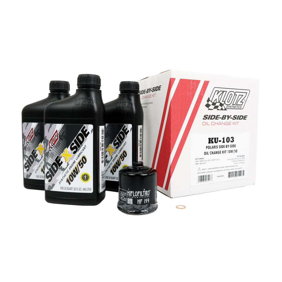 Side X Side Oil Change Kit 10w50 With Oil Filter Polaris
